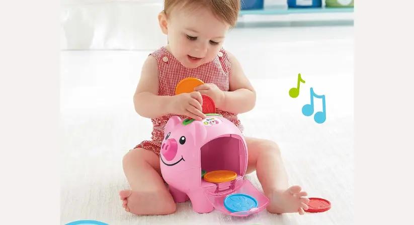 Fisher-Price Laugh & Learn Baby Learning Toy Smart Stages Piggy Bank